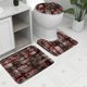 thumbnail image 4 of Fiudx Liquidación de ahorros de verano Alfombra de baño con estampado de manos rojas, alfombra de tres piezas para el suelo, alfombra para puerta, 4 of 6