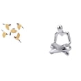 thumbnail image 1 of Figura de pájaro de madera para pared, pensador abstracto, estatua humana de resina, decorativa, coleccionable, adecuada para sala de estar, dormitori, 1 of 8