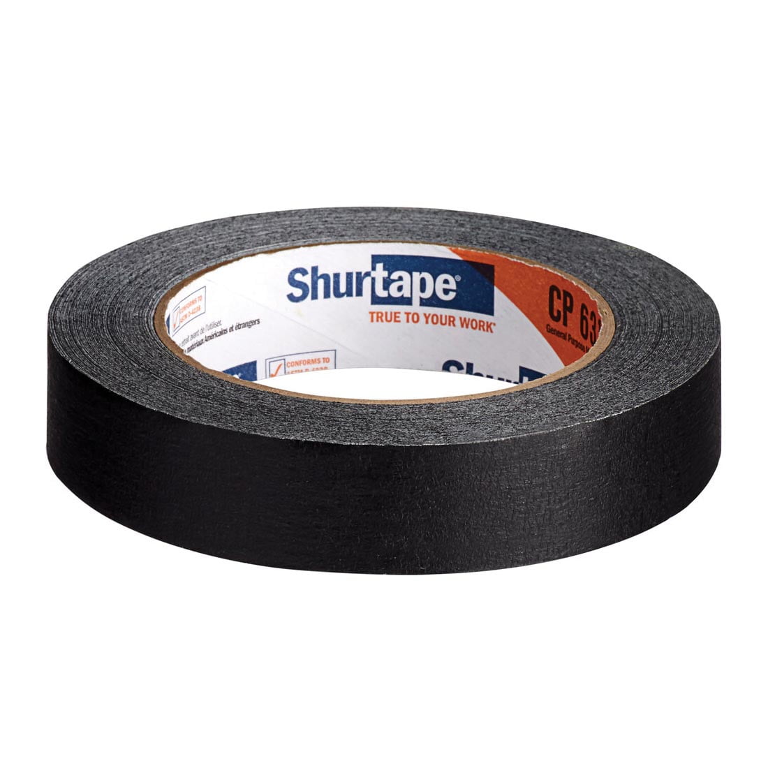 Black Shurtape CP-631 Colored Masking Tape 3/4 in x 60 yds. 