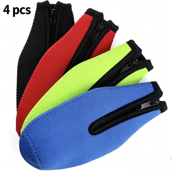 Vruelia 4 Pack Beer Insulator Sleeve Keep Drink Cold,Zip-Up Jackets,Beer Cooler Sleeves,Neoprene Cover