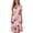 Pink Floral, variant on Eternatastic Women's Floral Print Short Sleeve Nightgown Ribbed House Dresses Crew Neck Loungewear Sleep Dress Nightshirt XL Pink