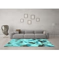 thumbnail image 3 of Ahgly Company Indoor Rectangle Abstract Light Blue Modern Area Rugs, 5' x 7', 3 of 4