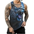 thumbnail image 2 of Styesk Débardeurs Hommes Gilets Imprimés Sans Manches Col Rond T-shirt Décontracté, 2 of 7