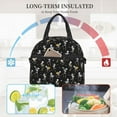 thumbnail image 4 of Uemuo Playing Music Skeletons Printed Lunch Bag Lunch Box Reusable Insulated Lunch Tote Bag, Leakproof Thermal Cooler Sack Food Handbags Case High Capacity, 4 of 5