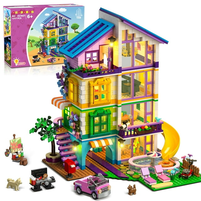 Set de construcción HOGOKIDS Girls Friends Villa con LED 1317 piezas de 8 a 14 años o más