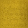thumbnail image 1 of Ahgly Company Machine Washable Indoor Square Oriental Yellow Traditional Area Rugs, 6' Square, 1 of 4