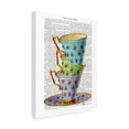 thumbnail image 2 of Trademark Fine Art 'Stack Of Three Vintage Teacups' Canvas Art by Fab Funky, 2 of 3