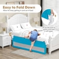 thumbnail image 4 of Spaco 71 Inch Extra Long Swing Down Bed Guardrail with Safety Straps, Baby Bedrail, Bed Rail forToddlers, Toddler Bed Rails, Blue, 4 of 8