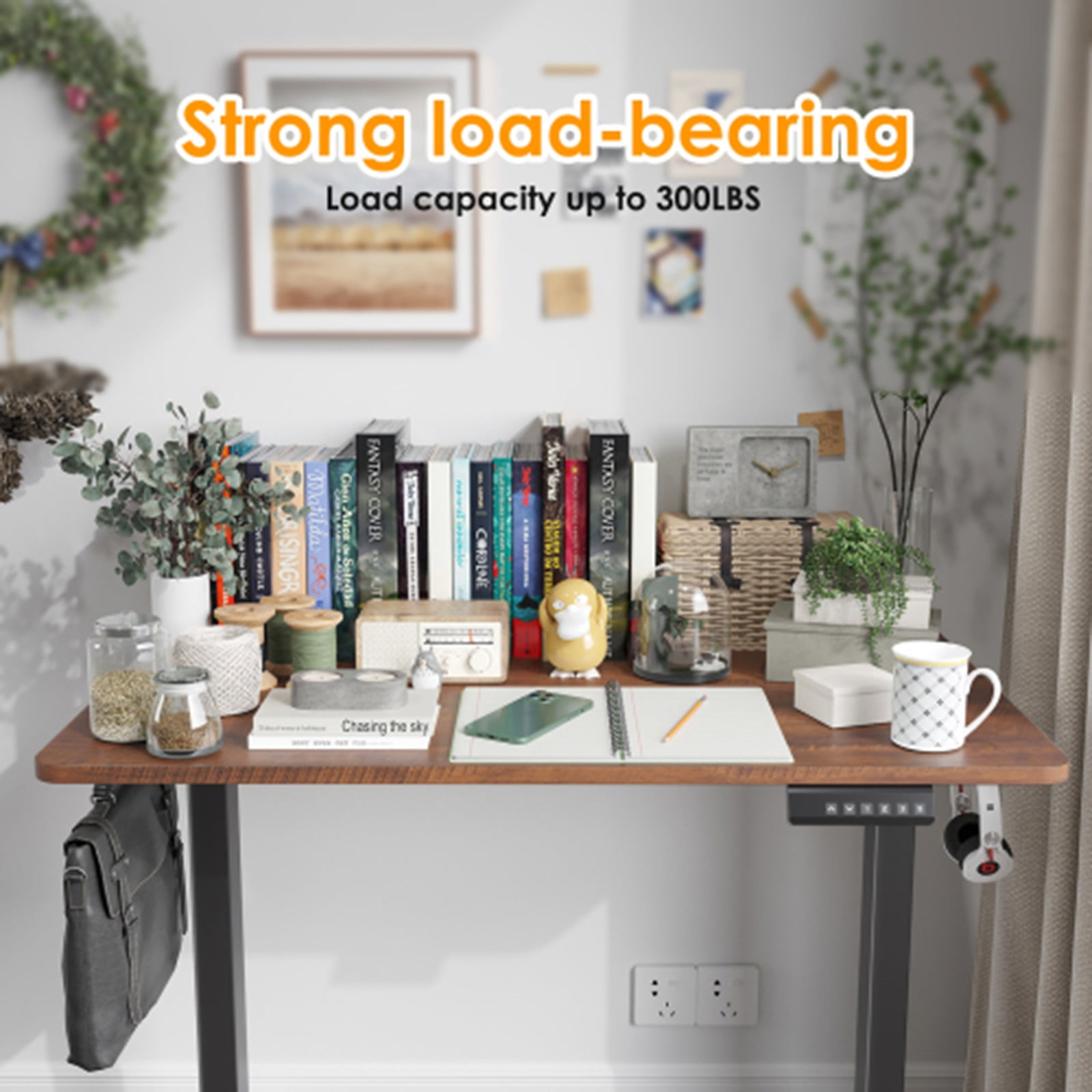 Standing Desks That Raise Up and Down  Large Adjustable Height Raising Desk for Ergonomic Home Office Efficiency