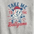 thumbnail image 3 of Instant Message - Take Me To The Ballgame - Kids Crew Fleece, 3 of 6