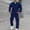 Blue, variant on Mens Tracksuit 2 Piece Fleece Sweatsuit for Men Athletic Full Zip Tracksuit Jacquard Jogging Set Jackets And Pants Outfit Athletic Jogging Fall Winter Tracksuit