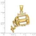 thumbnail image 3 of FJC Finejewelers 14k Yellow Gold 3d Fishing Reelmoveable Charm, 3 of 4