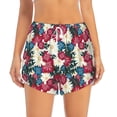 thumbnail image 4 of Lsque Beautiful Flower Printed Women's Running Shorts with Liner Pockets,Elastic Quick Dry Workout Athletic Gym Yoga Shorts,Womens High Waist Shorts-X-Large, 4 of 9