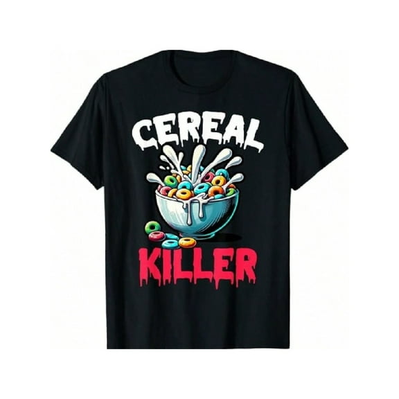 Cereal Killer Funny Adult Humor Print T-Shirt