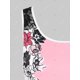 thumbnail image 4 of Camiseta de tirantes floral con panel de encaje de talla grande Rosegal  Bikinis, 4 of 5