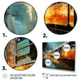 thumbnail image 3 of Designart "Reflecting on the Abstracted Train III" Transportation Floater Framed Wall Art Living Room, 3 of 7