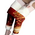 thumbnail image 6 of Endives Women's Thermal Leggings Velvet Warm Christmas Retro Printed Home Leggings Fleece Lined Leggings, 6 of 6