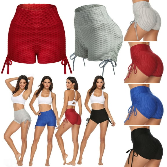 Biker Shorts For Women High Waist Workout Yoga Shorts Stretch Running Gym Short Pants For Yoga Rope Skipping Shuttlecock Kicking Jogging