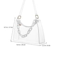 thumbnail image 2 of TABLZONE Transparent Clear Shoulder Bag Small Lightweight Purse with Smooth Zipper, Stylish Daily Use Pouch for Women, 2 of 6