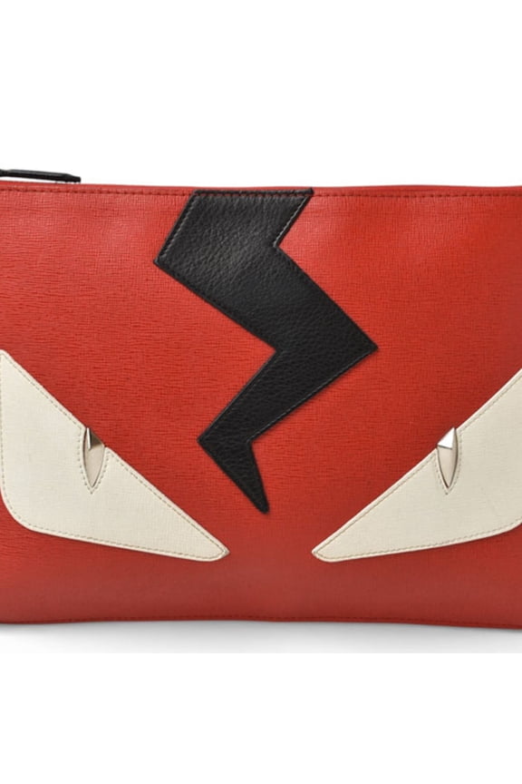Pre-Owned Fendi Clutch Bag/Second Bag FENDI BUGS Bugs Eye Monster Flat Pouch 7N0078 5WF...