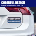 thumbnail image 3 of GEEKBEAR Student Driver Car Magnet (Navy/Blue) - New Driver Magnet for Car - Please Be Patient Rookie Novice Driver, 3 of 5