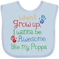 thumbnail image 3 of Inktastic Awesome Like Poppa Boys or Girls Baby Bib, 3 of 4