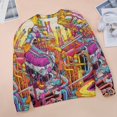 thumbnail image 6 of Abstract Oil Painting Womens Casual Crewneck Sweatshirt Long Sleeve Tops Cute Pullover Loose Fit, 6 of 7