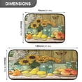 thumbnail image 3 of 2-Piece Kitchen Rugs Set Non-Slip Mats Carpet Floor for Kitchen, Bathroom (19.7"x27.6" & 19.7"x47.2") Vase and Fruit Pattern, 3 of 7