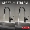 thumbnail image 2 of Delta Faucet Trinsic Matte Black Kitchen Faucet Touch, Touch Kitchen Faucets with Pull Down Sprayer, Kitchen Sink Faucet, Kitchen Faucet Black, Touch2O Technology, Matte Black 9159T-BL-DST, 2 of 9