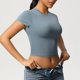 thumbnail image 4 of mfyjkho Tops Casuales Para Mujer, Camiseta De Manga Corta Para Mujer, Informal, Ajustada, Para Pilates, Yoga, Running Y Fitness, Con Cuello Redondo Tops Para Mujer L, 4 of 8