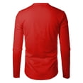 thumbnail image 5 of Men's Fashion Casual T Shirt Long Sleeve Round Neck Solid Color Outdoor Sports Fitness Top with Curved Hem Mens Casual Crew Neck Basic Tees, 5 of 5