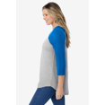thumbnail image 3 of Woman Within Plus Size Three-Quarter Sleeve Baseball Tee, 3 of 6