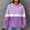 Purple, variant on Womens Trendy Sweatshirts Long Sleeve Comfy Pullover Loose Fit Drawstring Hoodies Patchwork Lounge Fall Sweatshirt