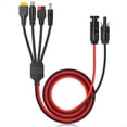 thumbnail image 1 of Divisor de Cable de Extensión de Conector de Panel Solar 4 en 1 para Conector Anderson Adaptador de CC Enchufe de Alimentación Conector Hembra, 1 of 5