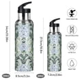 thumbnail image 2 of Yayeee 33oz Insulated Water Bottle Double Wall Stainless Steel with Flip Straw Lid, Blue Blossom, 2 of 7