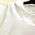 thumbnail image 5 of PRINxy Women's Thermal Underwear Tops Comfy Fleece Loungewear Spring Fall Winter Basic Layer Hoodies Long Sleeve Crewneck Pajama Tops White XXL, 5 of 5