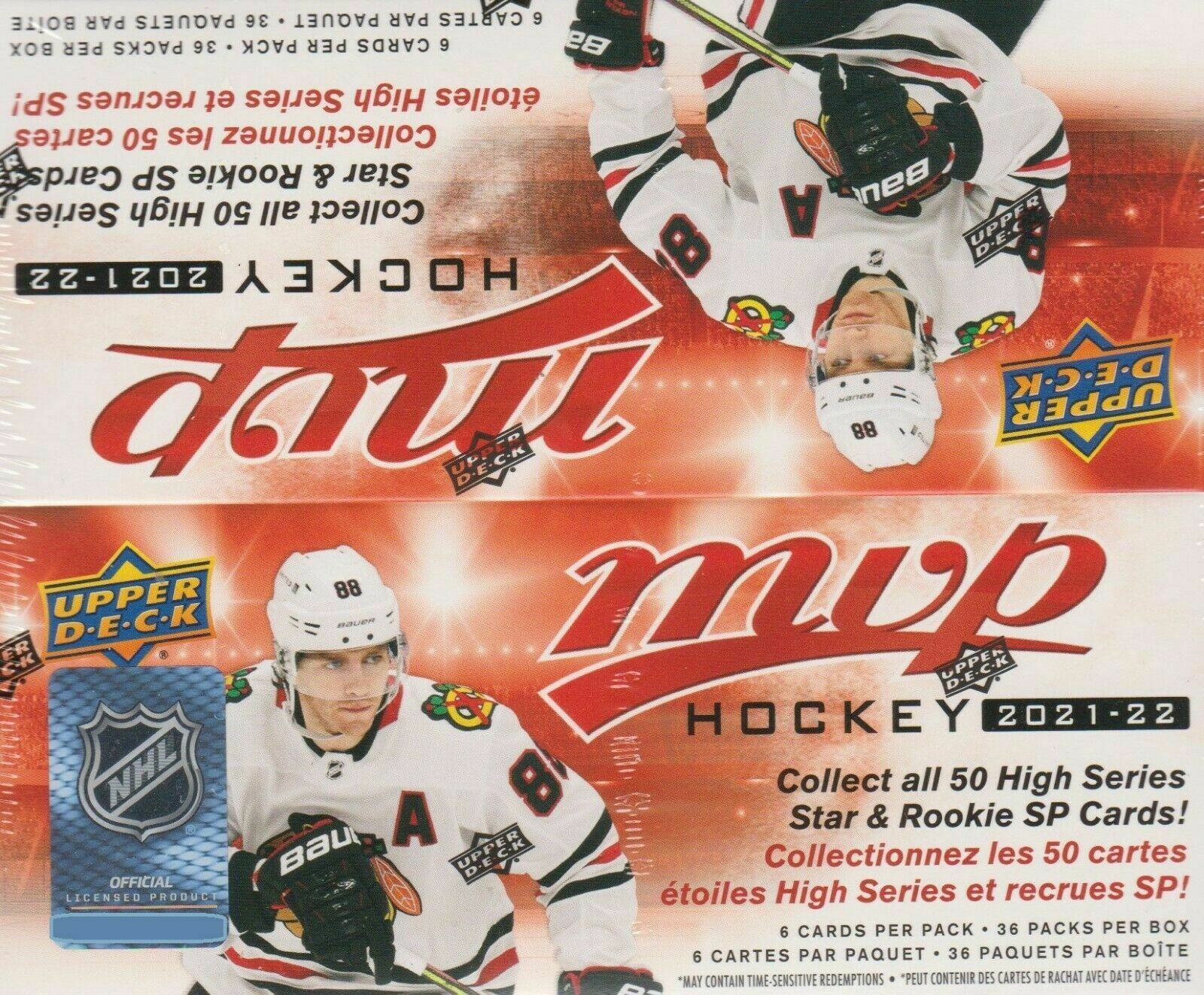 2021/22 Upper Deck MVP Hockey Trading Card Retail Box
