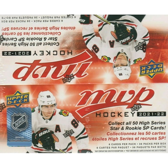 2021/22 Upper Deck MVP Hockey Trading Card Retail Box