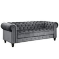 thumbnail image 4 of Rnfurnishings 2 Piece Living room furniture Velvet fabric Modern Sofa Set -Gray, 4 of 6