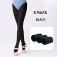 thumbnail image 4 of 3 Paires de Collants en Velours pour Filles, Bas de Danse Ballet, 4 of 4