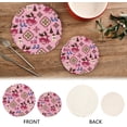 thumbnail image 3 of SKYSONIC Winter Purple Deer Pot Holders Trivets, 2 Pcs Heat Resistant Trivets,Xnas Snowman Embroidery Cotton Thread Weave Mats for Hot Pads Pans Pot Bowl Teapot for Kitchen Decor, 3 of 7