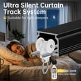 thumbnail image 3 of NewBuros 1" Wide Heavy-Duty Ceiling Curtain Track, Room Divider Curtain Rail System with Silent Rollers, Ceiling/Wall Mount, 3-12 Ft Adjustable Curtain Track, White, 3 of 10