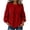 Red, variant on yillto Womens Top Puff Long Sleeve Textured Fashion Shirts Solid Color Loose Lightweight Sweatshirts