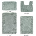 thumbnail image 5 of Better Trends 4 Piece Bathroom Rug Set 100% Cotton, Extra Soft, Water Absorbent & Non Slip Bath Mat, Ruffle Border, (Sage) Shaggy Border Collection, 5 of 5