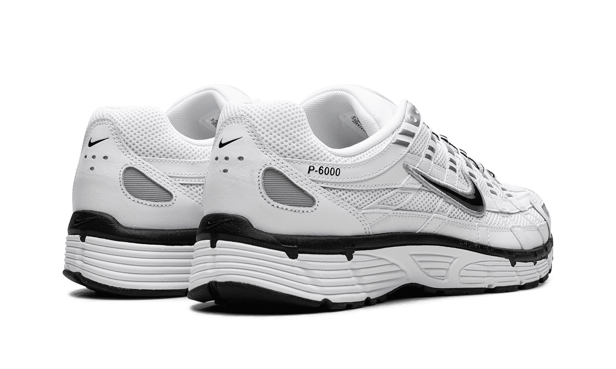 NIKE MENS P-6000 "White Metallic Silver Black" CD6404 107 CD6404 107 from Stadium Goods