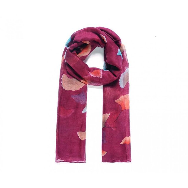 Fable - Bufanda/Pañuelo con estampado botánico (Morado)