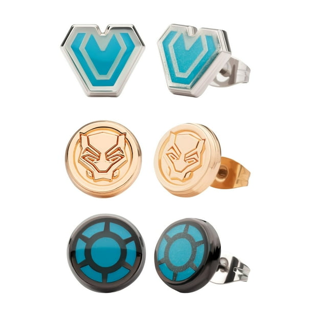 Set de pendientes Marvel Black Panther: Wakanda Forever de 3 piezas