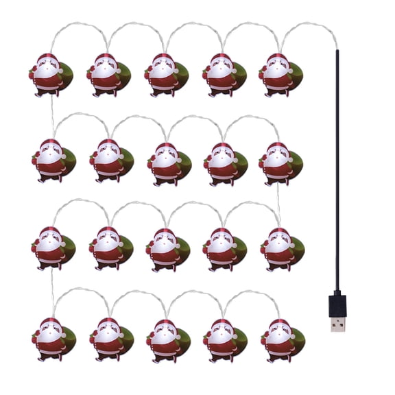 Vikakiooze 2022 Snowman Santa Claus Christmas Tree Holiday LED Lights Flashing Light String