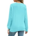 thumbnail image 5 of Fantaslook Fall Sweatshirts for Women Crewneck Long Sleeve Shirts Casual Tunic Tops Lightweight Pullover Sweatshirts, 5 of 9