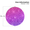 thumbnail image 2 of Naloa Pink Purple Glitter Leather Coasters for Drinks, Durable Drink Coasters 4 Set for Tabletop Protection, Luxurious Home Décor and Housewarming Gift ( {designName})Round Shape, 2 of 6